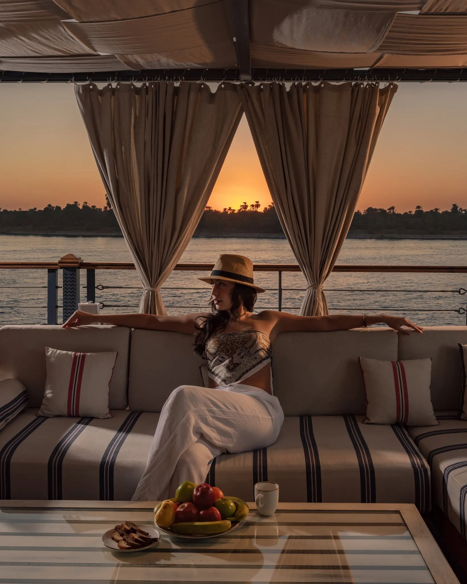 Sun deck of the MS DWA Nile Cruise Nile cruise